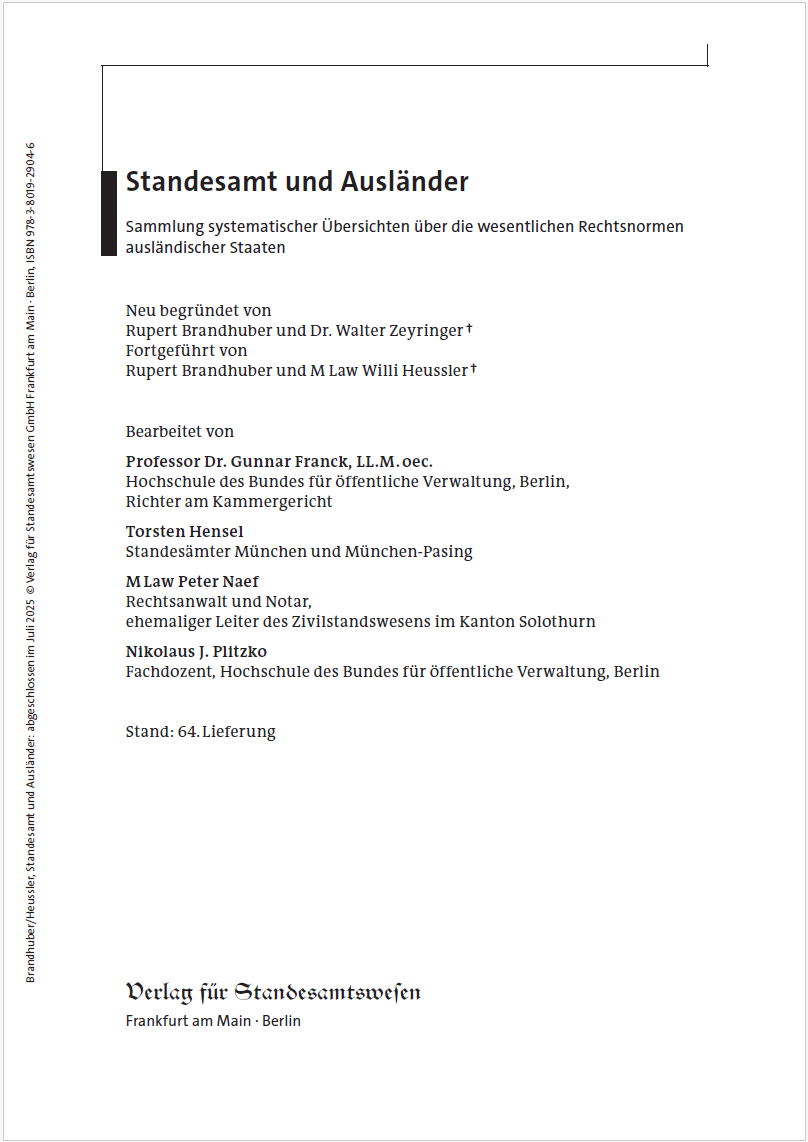 Standesamt und Ausländer