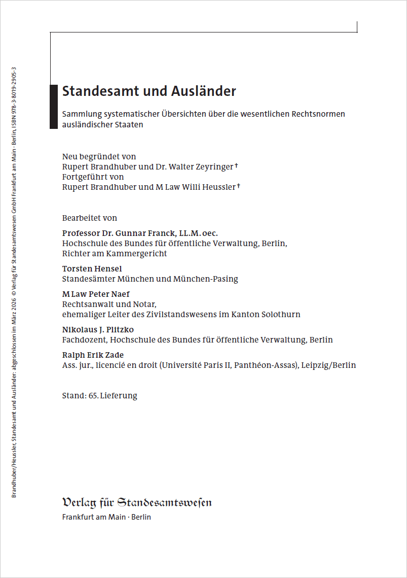 Standesamt und Ausländer