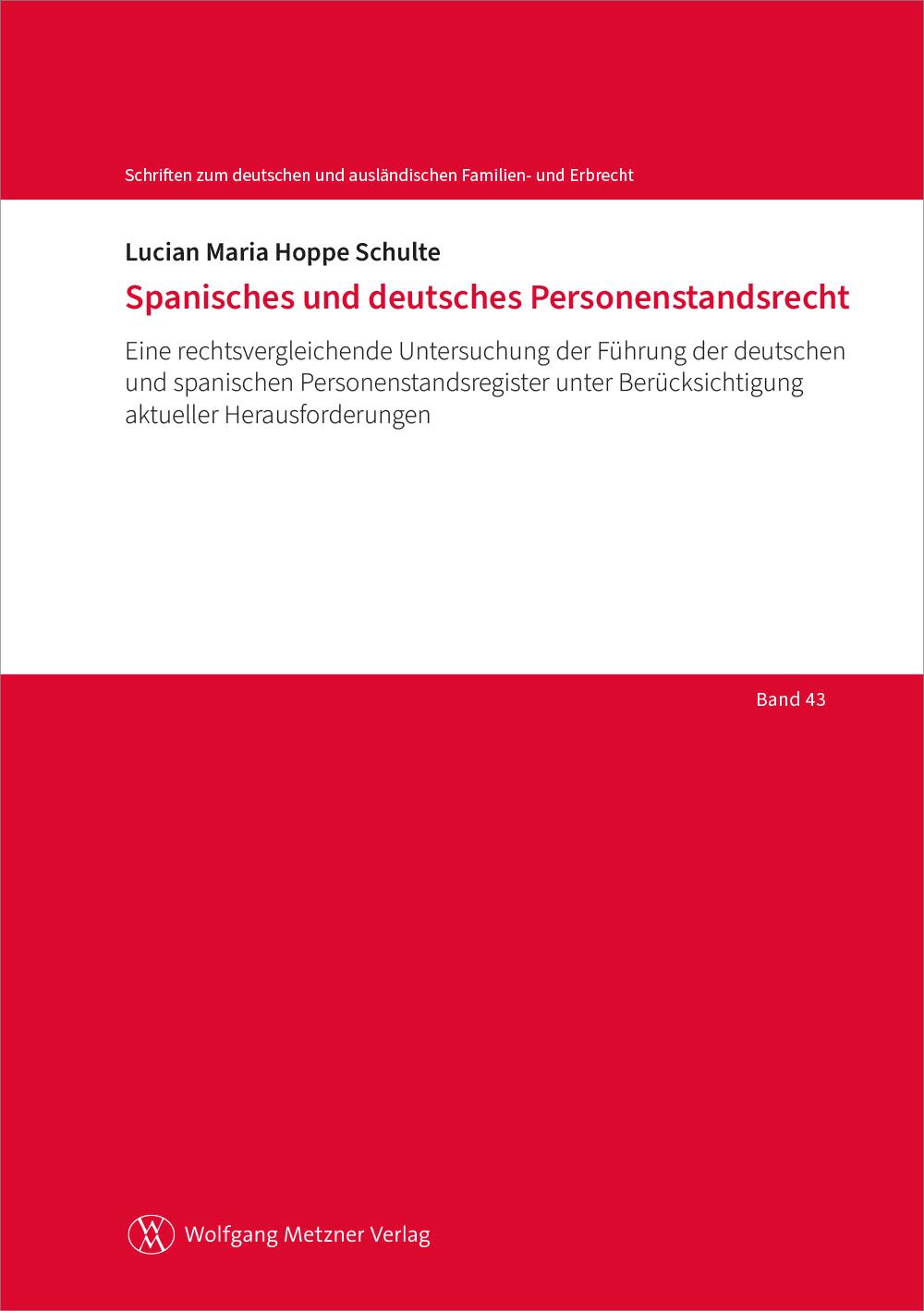 Spanisches und deutsches Personenstandsrecht