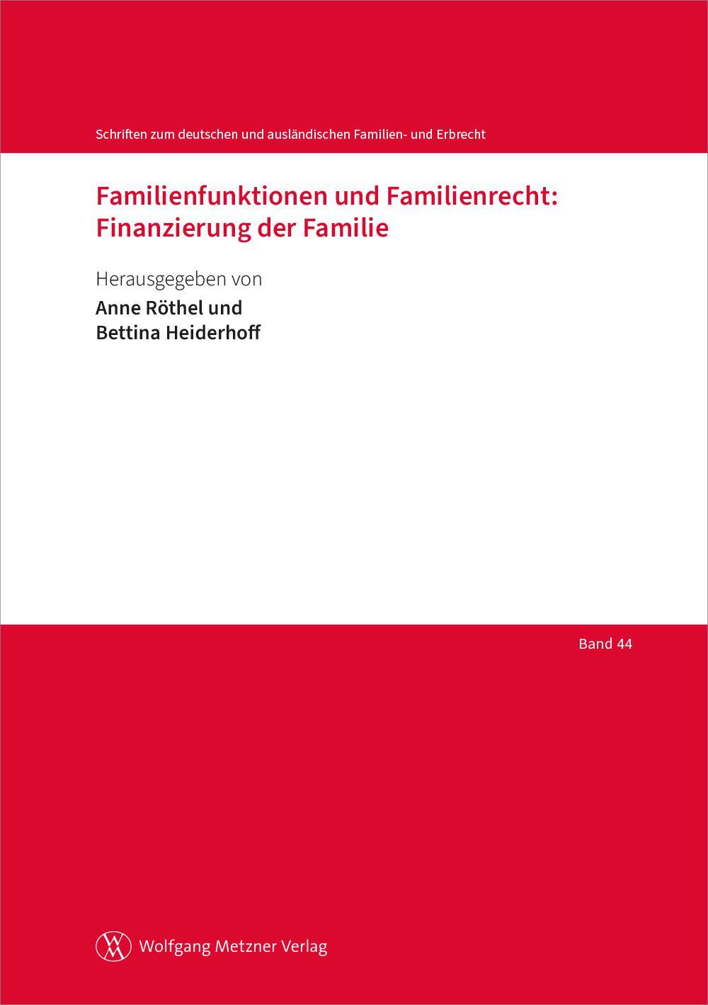 Familienfunktionen und Familienrecht: Finanzierung der Familie