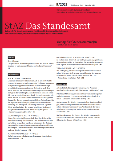 StAZ Ausgabe 09/2023